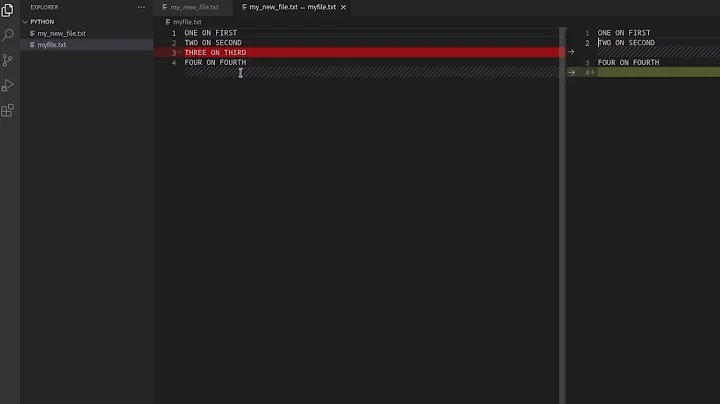 Visual Studio Code Tip:  View a diff between files