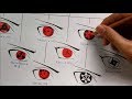 Drawing All Mangekyou Sharingan Forms | Evolution Of Sharingan | Kakashi Art