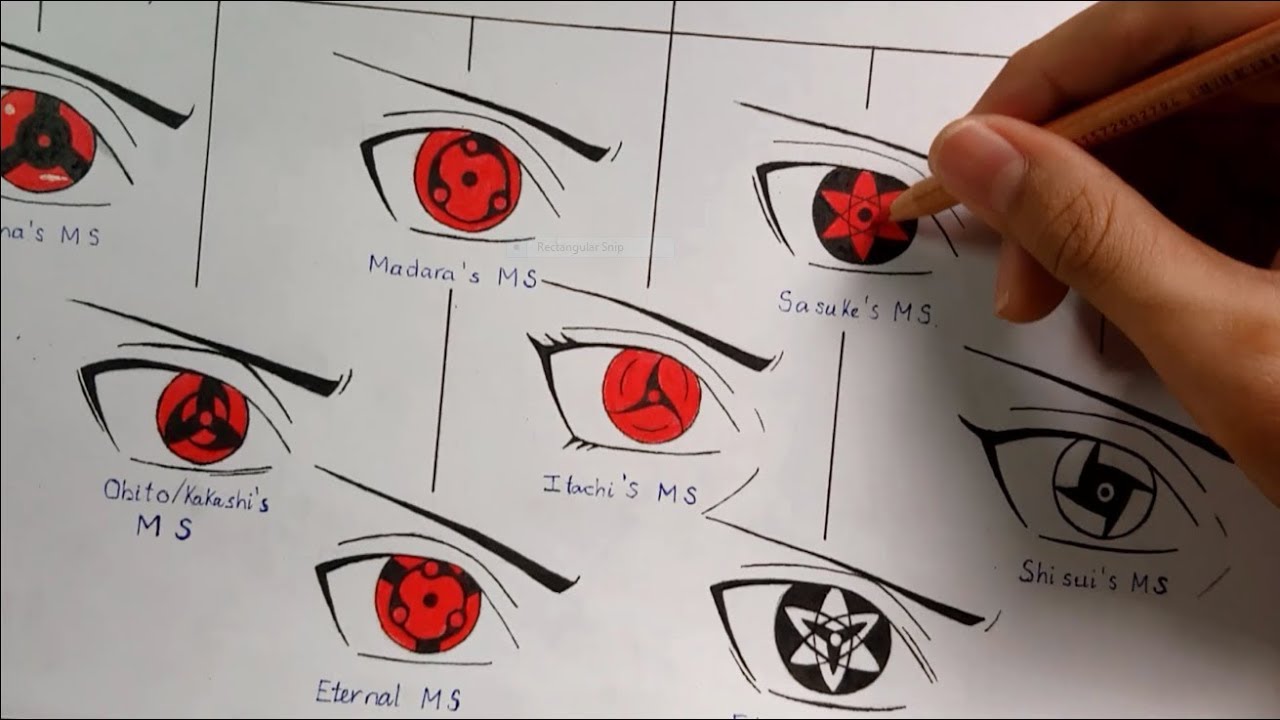 How To Draw Naruto S Eyes Naruto Shippuden Youtube