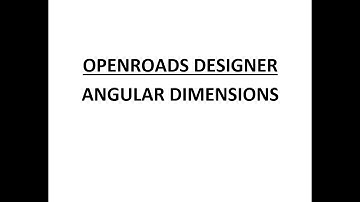 ORD - MicroStation - 14.3 - Angular Dimensions