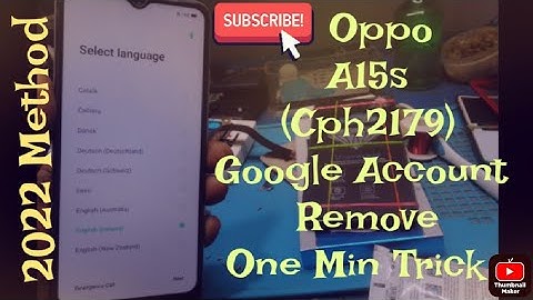 Oppo A15s (Cph2179) Frp Bypass/Google Account Remove/Without Pc 100%