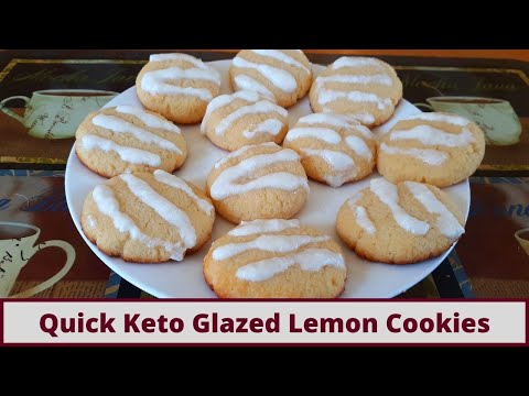 Quick Keto Coconut Flour Glazed Lemon Cookies (Nut Free And Gluten Free)