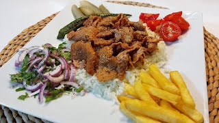 📣Evde PİLAV ÜSTÜ DÖNER Yapımı 😋Hiç Zamanınız Olmadığında Hazır Dönerden ENFES Bir Akşam Yemeği Yapın