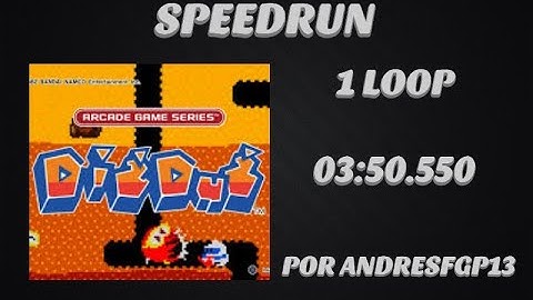 Dig Dug (Namco) 1 Loop Speedrun Former World Record in 03:50.550 by andresfgp13