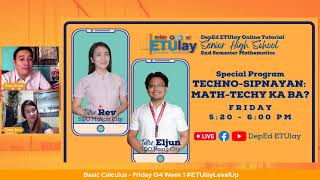 Basic Calculus  - Friday Q4 Week 1 #ETUlayLevelUp