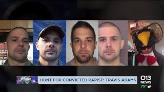 Travis Adams: Officers searching for wanted sex offender in Snohomish County