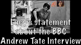 BBC Lucy Williamson has spoken out! She talks about the Andrew Tate interview on radio Wealth