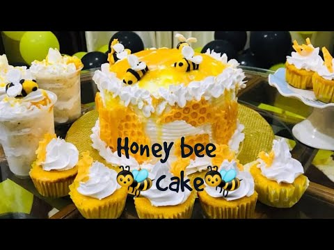 Honey bee cake/fondant honey bee making - YouTube