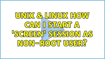 Unix & Linux: How can I start a 