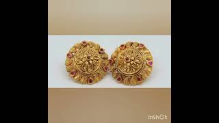 gold stud earrings | party wear gold stud design | #goldstudearrings #fashion #fashionstyle #2022