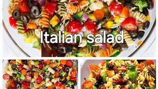 Absolutely delicious and healthy Italian pasta salad. I make it twice a week.It is full of energy!