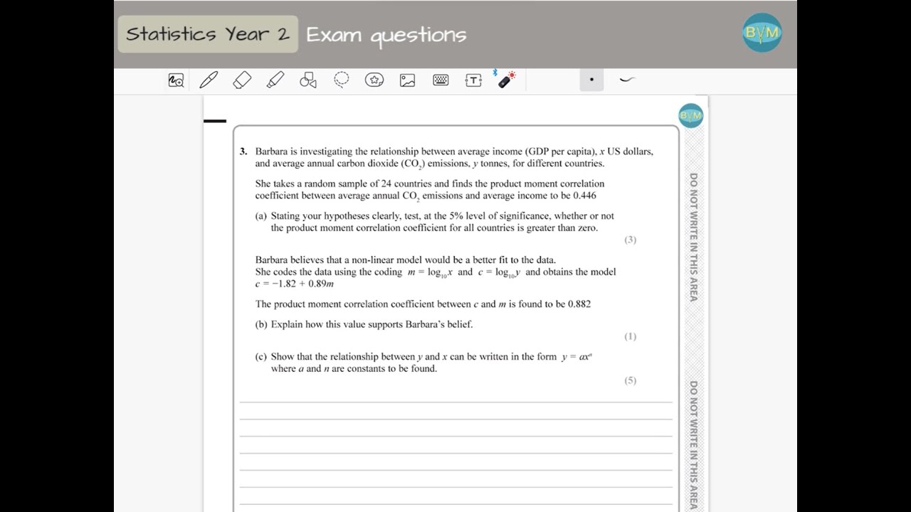 A-Level June 2019 question 3 Edexcel - YouTube