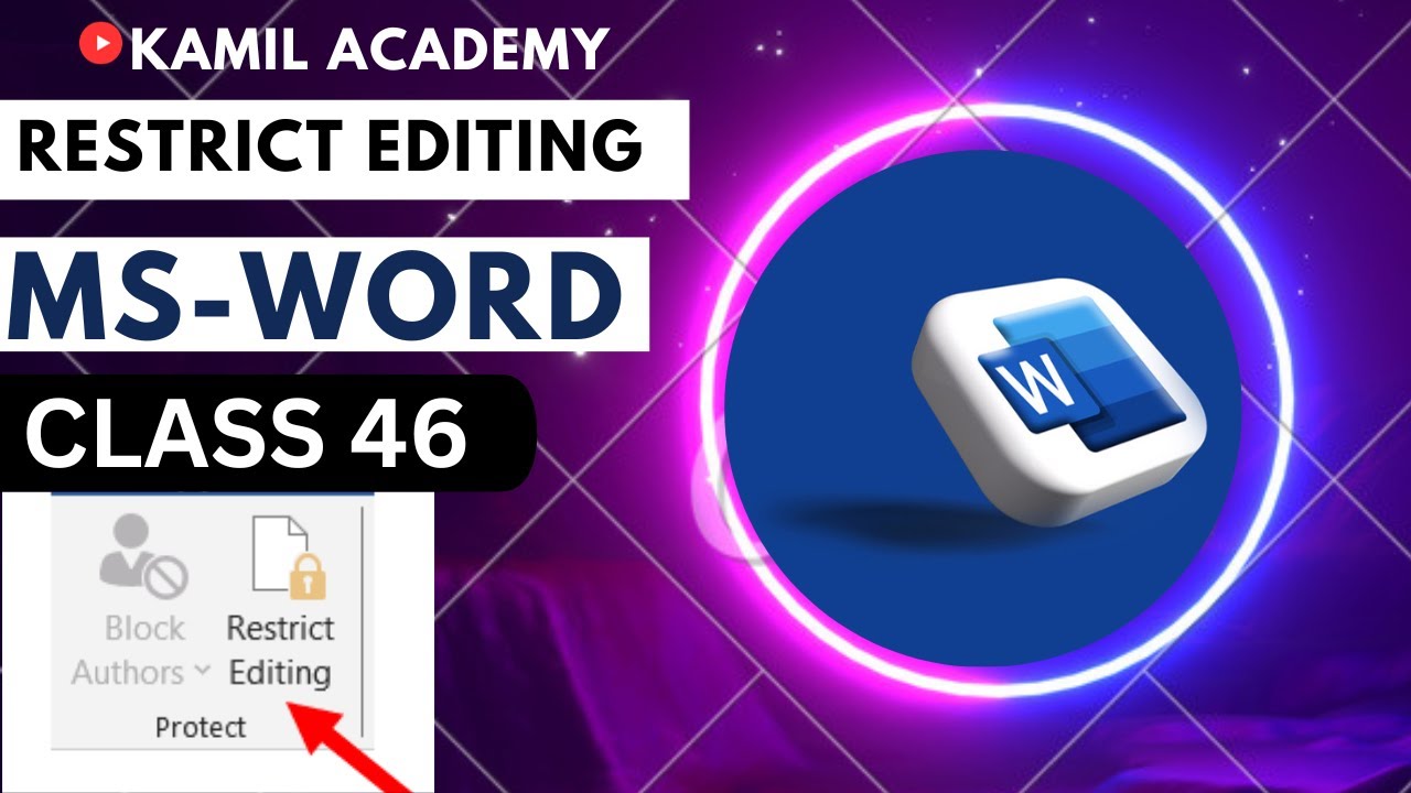 restrict-editing-in-ms-word-in-pashto-language-class-46-youtube
