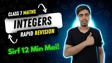 Chapter 1 Integers | Class 7 Maths | Rapid Revision