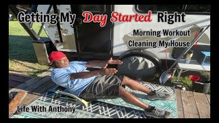 My Tiny RV Life: Morning Workout | Cleaning My House |  Lunch | Cruise Link In Description