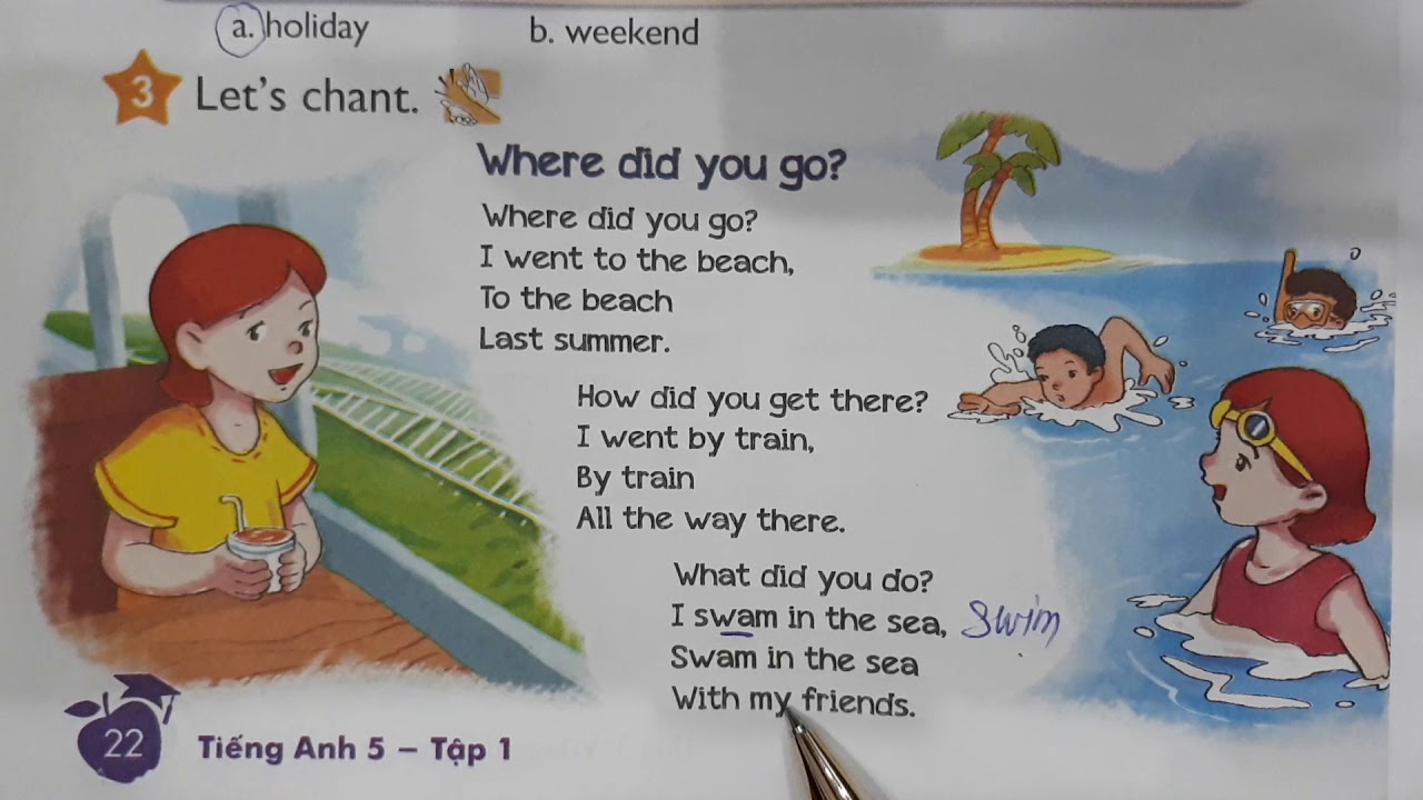 Tiếng Anh lớp 5 Unit 3 lesson 3 - youtube