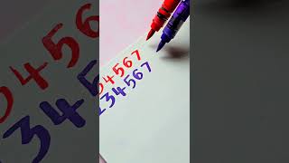 #2d Number Art #drawing #art #satisfying #shorts #numbers #123 #writing #creative