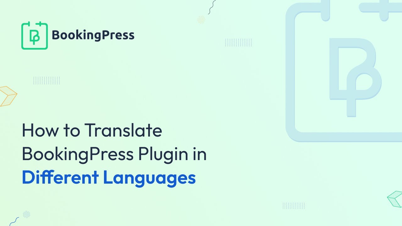 How to Translate BookingPress Plugin in Different Languages