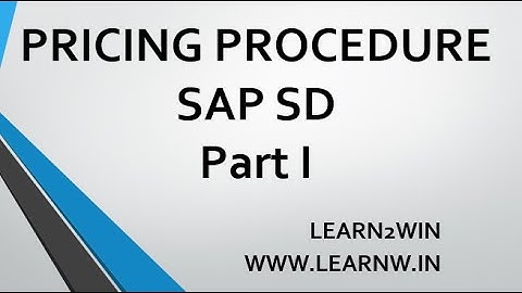 pricing procedure in sap sd | calculation schema in sap | condition technique #learn2win #sapsd #sap