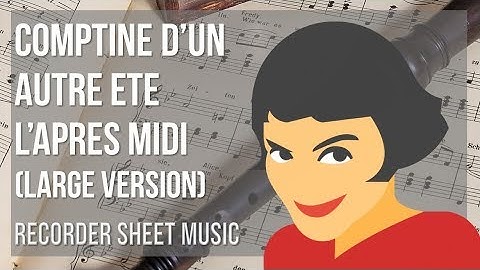 Recorder Sheet Music: How to play Comptine d