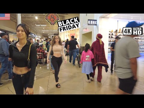 🇺🇸USA SHOPPING MALL BLACK FRIDAY ONTARIO MILLS CALIFORNIA 4K[VIRTUAL TOUR]