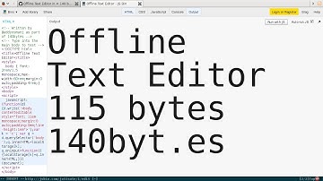 Offline Text Editor in 115 bytes using localStorage & contentEditable, 140byt.es