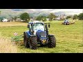 September Silage-Making - Mowing and Rowing.  New Holland and Valtra action.