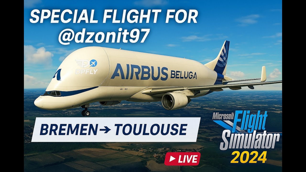 Special Flight for @dzonit97 | Airbus Beluga from Bremen to Toulouse | MSFS 2024