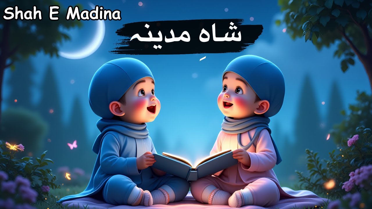 Shah E Madina شاہِ مدینہ | Calming Beautiful Babies Naat | Soothing Islamic Lullaby | Allah Hoo Kids