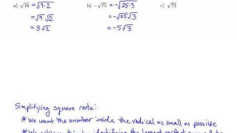 MTH 65 (§6.1, v5) Simplifying Square Roots