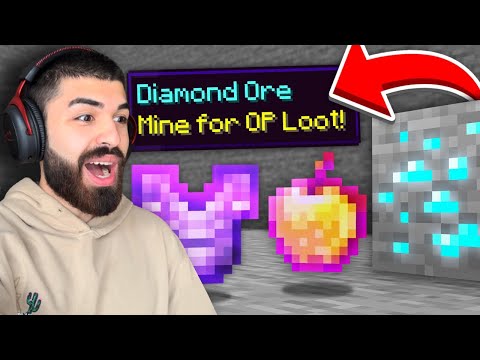 Minecraft მაგრამ დაიმონდი OP ITEMS გვაძლევს! Minecraft, But Ores Drop OP Items..