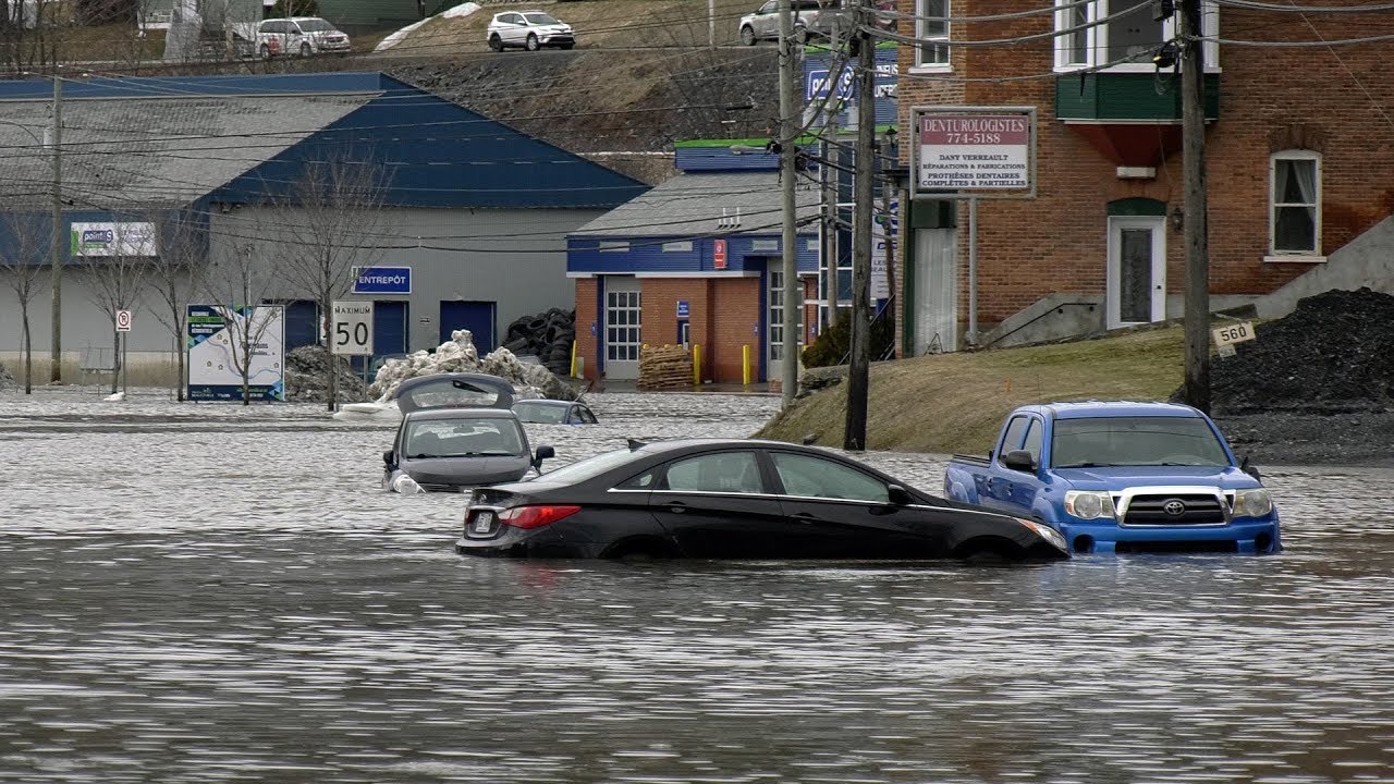 La Chaudière déborde à Beauceville après la rupture d’un embâcle