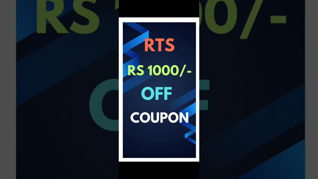 RTS 1000 RS OFF Coupon code 🔥 |pw Real test series coupon code . 