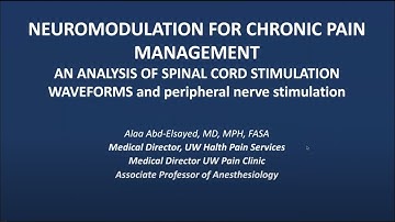 Dept  of Neurological Surgery Grand Rounds; Alaa Abd Elsayed, MD, MPH, FASA     Title   “Neuromodula