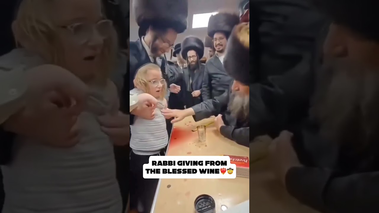 Rabbi giving from the blessed wine❤️‍🔥🤠