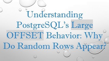 Understanding PostgreSQL