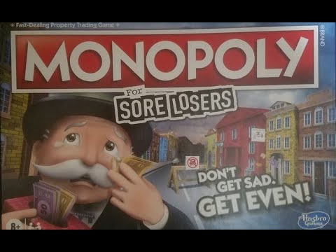 Monopoly for Sore Losers Board Game (2020, Hasbro) -- What's Inside