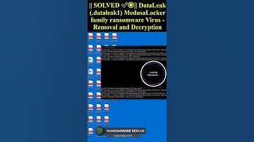 DataLeak (.dataleak1) MedusaLocker ransomware Virus #shorts #dataleak1 #DataLeak #MedusaLocker
