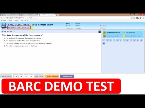 BARC Online demo test | All branch