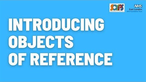 Introducing Objects of Reference