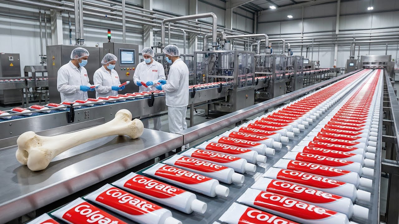 Toothpaste Top Factory Inside the Toothpaste Factory — From Animal Bones to Toothpaste - YouTube