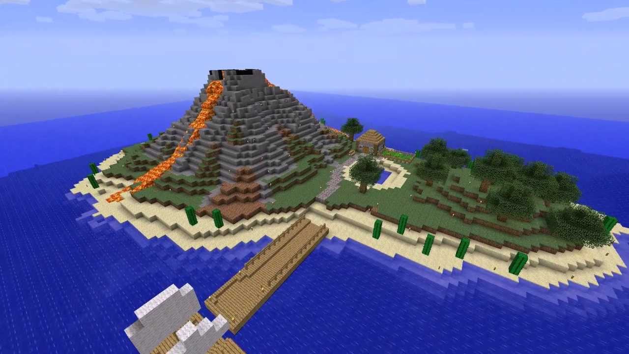 #1 Minecraft Timelapse Volcanic Island - YouTube