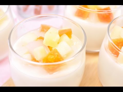 Milk Custard with Fruit Salad - Taohuai Fruit Salad เต้าฮวยฟรุตสลัด