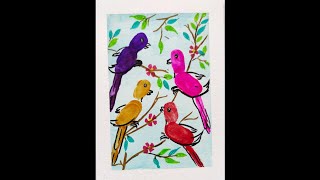 Kids Fun and Easy Art ||Thumb painting