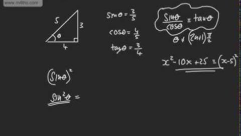 Core 2 - Trigonmetrical Identities & Equations (1) - Intro to identities