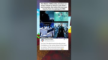 The Matrix (1999) lobby shootout is a direct tribute to Ghost in the Shell—and honestly, the entire
