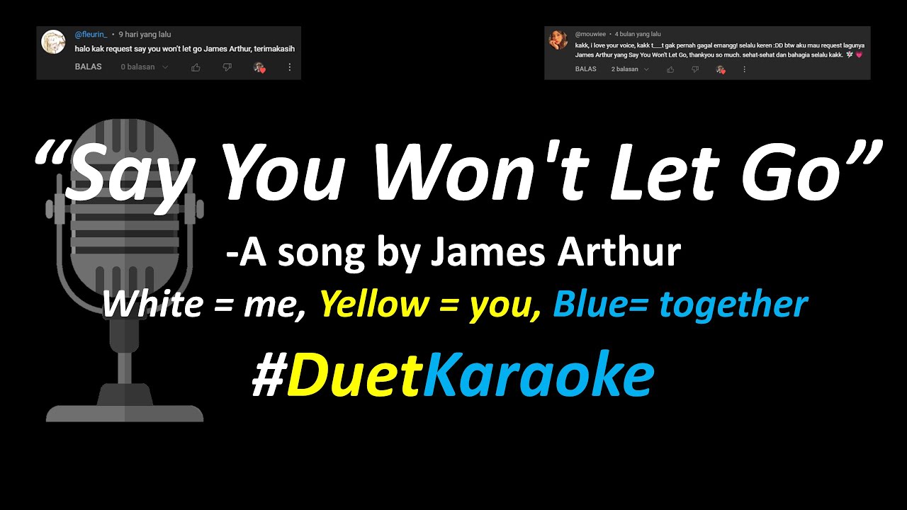 James Arthur - Say You Won't Let Go (Duet Karaoke Version) | Cover | #DuetKaraoke #singwithme
