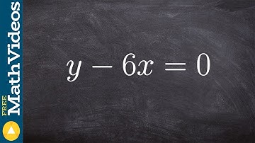 Algebra 2 - How to determine when an equation is an example of direct variation or not, y‐6x=0