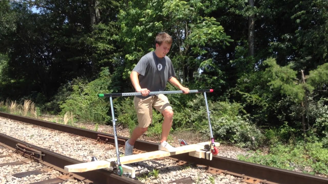 Homemade rail car test YouTube