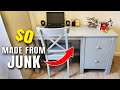 DIY Desk with Drawers Made From Junk - Part 1 | Farmhouse Style | XDIY